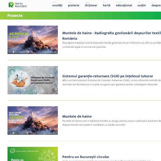 hartareciclarii.ro projects page