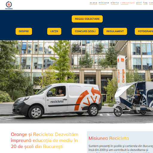 Orange gives you the baton recycling campaign page